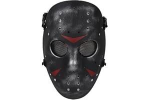 JOYASUS CS Games Metal Net Mask Halloween mascarilla Protectora de Cara Completa