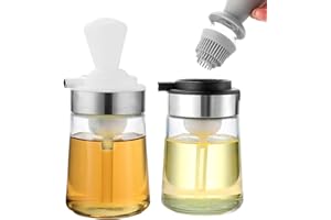 Roseflower Botella de Cepillo de Aceite, Cepillo de Silicona con Botella de Aceite, Cepillo de Aceite de Barbacoa Resistente al Calor, Botella de Aceite de Cocina, Cepillo de Pastelería #3