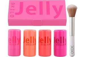 NAAPESI 4 Pack Blush Sticks with Brush - Long Lasting Waterproof Non-Greasy Blushes, Moisturize and Blendable Milk Blush for Cheeks, Eyes, Lips, Contours the Face, Set for All Skin Type