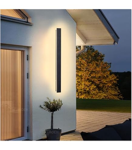 SSC-LUXon ESMO Wandlampe Up & Down – IP54, Dimmbar, GU10 Fassung, Schwarz, Inkl. 5W LED (neutralweiß)