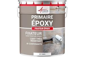 ARCANE INDUSTRIES Résine epoxy Transparente, Primaire, sous Couche, accrochage, béton, métal, fixateur : Fixateur epoxy - 25 kg