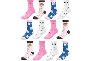 Nakloe - 12 pares - Calcetines niña - Calcetines colores bebe - Algodon y transpirables