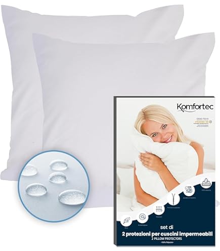 Set 2 Copricuscini Impermeabili 50x70cm - Lavabili A 90°C, Microtraspiranti | Per Letti E Divani - Foto 2
