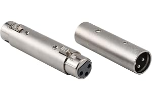 Greluma 2 st XLR till XLR Gender Change Adapter, 3-stifts XLR hane till hane/hona till hona kontaktkoppling kompatibel med mi