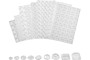 COTEPI 382 Pezzi Gommini Silicone, Ammortizzatore di Colpi, Gommini Paracolpi,Adesivi, Trasparente Ammortizzatore di Colpi, Paracolpi per Porte, Mobili, Laptop, Cassetti, Armadi