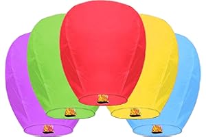 OYAYUBI Chinese Sky Lanterns to Release, Upgraded Quality Memorial Fire Resistant Paper Lantern, ECO Friendly Flying Lanterns in Memory for Parties Supplies, Wedding and Festivals, Multi-Colour
