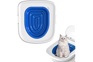AMESOR Kit Toilette Per Gatti - Kit Di Addestramento Per Toilette Per Gatti - Sedile Per L'addestramento Del Water Per Gatti - Toilette Per Gatti Kit Sedile WC - Riutilizzabile Per Toilette Per Gatti
