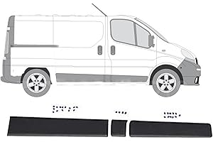 MKAREPART Ensemble complet de moulures de porte latérale droite pour SWB compatible avec Vivaro Trafic MK2 Primaster 2001-2014 (jeu à droite SWB)