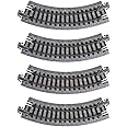 Kato N Gauge Compact Unitrack 45 Degree Curved Track, 4pcs, 1:160 Scale, Toy Model Vehicle Track, Railway Set