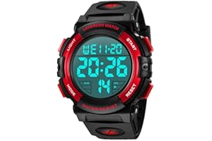 BEN NEVIS Montre Numérique pour Homme Montres Militaires de Sport 5ATM Chronographe Extérieur étanche Montres Militaires pour Hommes avec éclairage Arrière LED/Alarme/Date