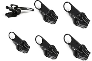 JIAMAOHUA 6 Pcs Zipper Repair Kit,Zip Repair Puller Replacement Universal Zip Fixer for Clothing Backpack Luggage,Rescue Fix Zipper Clip Fastener Instant Fixing Kit,Extension Zipper Pulls Replacement Set