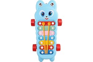 Mommers Xylophone Musical Educational Instrument for Babies (1-3Year Old) I Toddlers Babies Kids Girls, Boys I 2-in-1 Piano Combined I Safe for Drum Sticks for Fast and Fun Learning I Blue