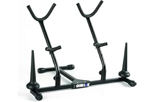 QUIK LOK - SSA-T+FC/4 SUPPORTO MULTIPLO Supporto Multiplo per 2 Sax Alto/Tenore e 2 Flauti, Clarinetti o Sax Soprano, Altezza 40 cm, Peso 2 kg, Colore Nero