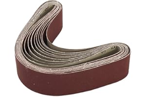 belupai 10pcs 60/120/150/240 grain 50mm x 680mm bande de ponçage pour rectifieuse
