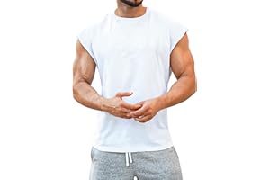 SNAKELL Mens Athletic Training Gym Vest Tank Top Soft Men's Sleeveless Muscle T-Shirt Casual Breathable Men Vest Tops Summer Workout Gym Fitness Bodybuilding Blouse Tops Sports Undershirt for Running Fitness