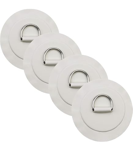 Kit De 4 Anneaux D En Acier Inox Pour Paddle Gonflable - Patches PVC Sans Colle Inclus - 3,5 Pouces - Idéal Kayak, Raft, Bateau