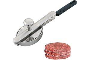 LA BONNE GRAINE Reconstitueur à Steak Ovale en Inox – Spécial Boucher – Qualité Supérieure - Professionnel – pour Hamburger – Contenance en Viande : 172 ml, Gris