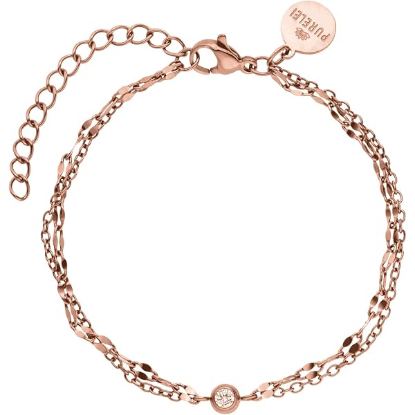 PURELEI® Bracciale lolani (Oro) – Bracciale Donna elegante – Acciaio inossidabile – Lunghezza regolabile16/18,5/20 cm – Ispirato dalle Hawaii e resistente all'acqua