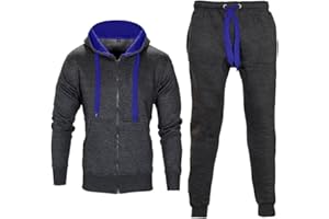 NOROZE Men's Tracksuit Set Full Zip Hoodie Jacket Jogging Tops Bottoms Suit casual loungewear loose-fit sweatpants Ribbed cuffs All Sizes S-XXL