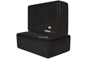 Legendwerk® Yoga Block robusto e antiscivolo - confezione doppia di blocchi yoga per pilates, meditazione, fitness - accessori yoga per principianti ed esperti