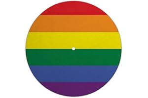 GERD KOCH KONZEPT & HANDELS GMBH Next Ferry - Slipmat - Regenbogen - Plattenspieler Matte aus Filz - Slipmats für Dj's - Plattentellerauflage für alle Plattenspieler Turntables - gedruckt in Deutschland