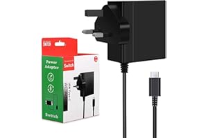 ECHTPower Charger for Nintendo Switch AC Adapter, Switch Charger Power Cable with 5ft USB Type C Cable 15V/2.6A Power Supply, Supports TV Mode and Dock Station