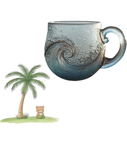 Handmade Sea Glass Wave Mug, Ocean Wave Glass Mug, Unique Sea-Inspired Drinking Vessel For Beach Lovers, Artistic Wave Design For Coffee And Drinks (2 - View #8