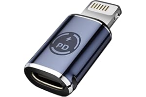 AZUXREZA Adattatore da USB C a Lightning, adattatore di carica rapida da 27W USB C femmina a iOS PD compatibile con iPhone14/13/12/11/11pro max/XR/XS/X/8/i-Pad Pro, convertitore di cavo di ricarica MacBook