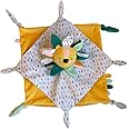 EUREKA KIDS Cucu Doudou Baby Comforter Cuddle Cloth | Baby'S Security Blanket | Sensory Develompent, Touch Development And Visual Stimulation | With Pacifier Clip | Lion | For 0M+