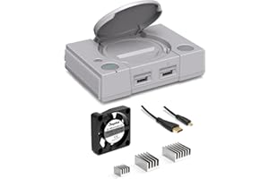 RETROFLAG PiStation Case Pi 4 Case con Safe Shutdown Safe Reset, Raspberry Pi 4 Case con Disipador Ventilador Cable HDMI para Raspberry Pi 4 Modelo B