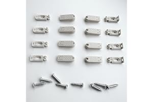 UTEFIF 8Kit 16 Stück Plissee Ersatzteile Set Klemmträger Zubehör, Spannschuhe für verspannte Plissees, für Klebeträger und Stick & Fix Front Klebeplatten