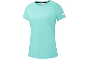 HOLURE Women's Rash Guard UPF 50+ Sonnenschutz Kurz/Langarm T-Shirts Leichte, schnell trocknende SPF UV Schwimm Shirts