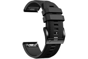 Laffav Kompatibel mit Garmin Fenix 6X Pro Armband - QuickFit 26mm Uhrenarmband für Fenix 6X Fenix 7X Pro Fenix 7X Fenix 8 Armband - Sport Silikon Ersatzband für Fenix 5X 3 Epix Pro Gen 2 51mm
