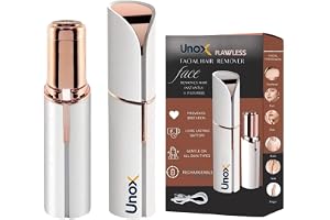 UNOX Trimmer For Woman Face,Upper Lips,Cheek, Chin, Face Hair Remover For Women-USB RECHARGEABLE face trimmer for woman with Ring Light Face Trimmer For Women Facial Hair (Golden White)