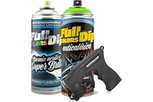 AutoFullCar - Pintura ANTICALÓRICA Acrílica Brillo Full Dip para Pinzas DE Freno - 2 x Spray 400 ml (Verde Lima Brillo)