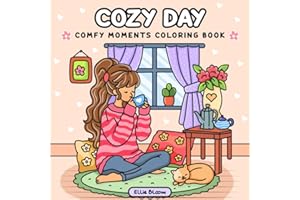 Cozy Day: Cozy Girl-Inspired Colouring Book for Adults. Featuring bold, simple and cute Illustrations for easy colouring.