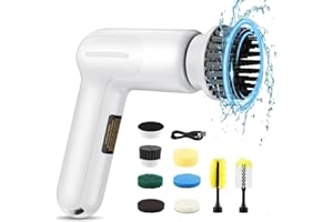 Brosse Nettoyage Electrique, Viafexna Brosse Rotative Nettoyage avec 7 Têtes de Brosse Remplaçables, 2 Vitesse, Brosse Electrique Nettoyage pour la Salle de Bain, la Douche, Les Carrelage et Voitures