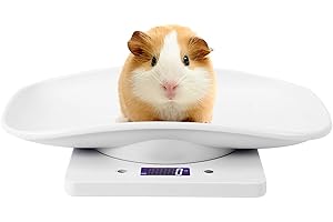 LIZEALUCKY Multi-Function Digital Pet Scale,Large LCD Display Electronic Scales Weight 10kg Capacity Pet Dog Weighing Scale with Comfortable Curving Platform for Small Dog Cat and Animals
