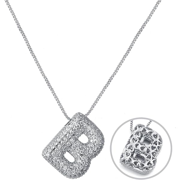Collier Initial En Or Plaqué 14K Pour Femme - Pendentif Lettre Clé Avec Zircon Cubique - Longueur Réglable 45.7+6.3 Cm