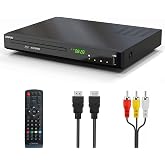 BLU-Ray DVD Disc TV Player, HDMI/AV/Coxical Output | USB Input, Full HD 1080P, Region 1~6 Standard DVDs and Region B/2 Blu-Ra