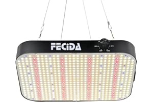 FECiDA Grow Light LED Dimmerabile 12000 Lumen, 130 Watt Lampada per Piante da Interno, lampade LED per Piante Spettro Completo, LED Coltivazione Indoor con Funzione Daisy Chain