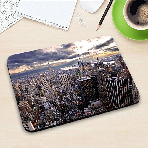 Städte 10007, New York, Mousepad Anti Rutsch Unterseite für Optimalen Halt Kompatibel mit allen Maustypen (Kugel, Optisch, Laser) Ideal für Gamer und für Grafikdesigner. - 3