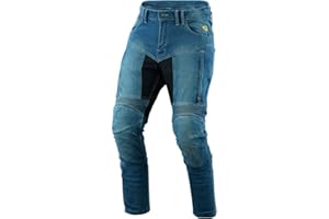 BOSmoto Herren Motorrad Hose mit Aramide Motorrad Denim Hose