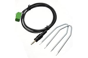 Câble Adaptateur Entrée Auxiliaire 3,5 mm Compatible avec Renault Clio Megane Laguna MP3 Compatible avec iPod/iPhone