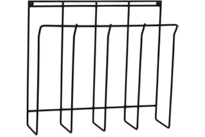 Spectrum Diversified Home Office Décor & Storage Basket, Magazine Holder & Newspaper Organizer, Alloy Steel, Black, L