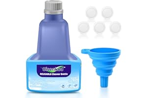 BISENKUD Bouteille de Recharge réutilisable pour Swiffer WetJet Kit Spray Mop, Bouteille Recharge de 500 ML, inclure 1 Bouteille 1 Entonnoir en Silicone 5 Joint en Silicone（Ne Contient Pas d'agents nettoyants