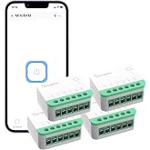 SONOFF Matter Smart WiFi Switch, DIY WiFi Relay, Works with Apple Home, Alexa, Google Home, 4 Pack, Neutral Required