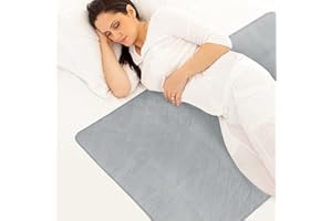 SPRINGSPIRIT Inkontinenz Betteinlagen Waschbar, Wasserdichte rutschfeste Isomatte, Incontinece Bettlaken, Bettschutz, Töpfchentraining Bettunterlage, 86 × 132 cm, Grau