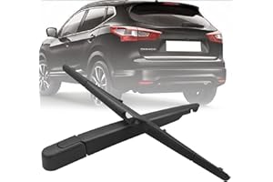 DRISUBT Limpiaparabrisas trasero de coche, juego de brazo y hoja de limpiaparabrisas, reemplazo de limpiaparabrisas para Nissan Qashqai 2006-2013, accesorios, 280mm + 300mm