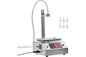 VEVOR Riempitrice Liquidi Capacità di Pesatura 30-15000 g, Riempitrice Liquidi Automatica per Bottiglie Controllo Digitale, Riempitrice da Banco per Imbottigliatrice Acqua Latte Vino Bevande Shampoo